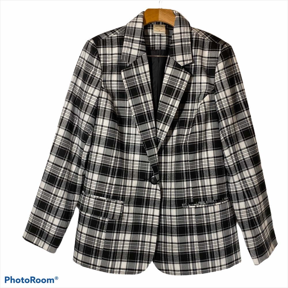 Blair Oversized Plaid Blazer. Sz 10